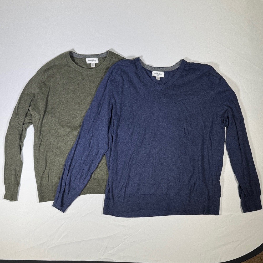 Goodfellow & Co Men's Crewneck Sweater - Navy and Olive